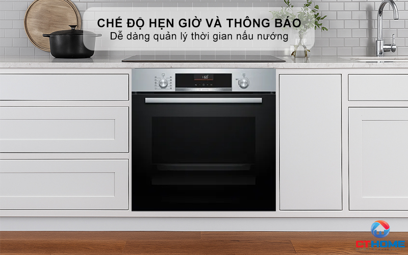 Chế độ hẹn giờ có thông báo dễ dàng quản lý thời gian nướng