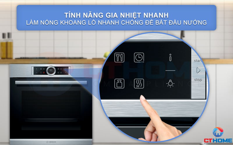 LÒ NƯỚNG ÂM TỦ BOSCH HBG635NS1 SERIE 8 THÉP KHÔNG GỈ 11