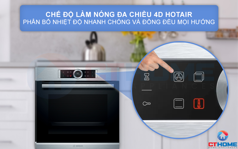 LÒ NƯỚNG ÂM TỦ BOSCH HBG635NS1 SERIE 8 THÉP KHÔNG GỈ 6