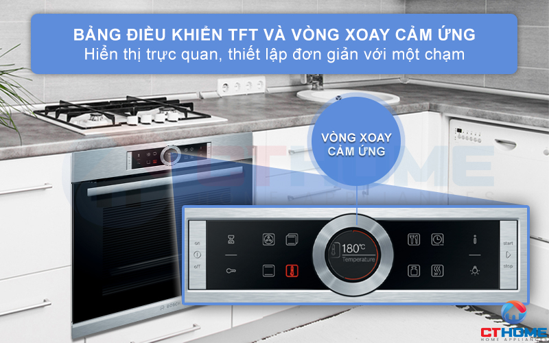 LÒ NƯỚNG ÂM TỦ BOSCH HBG635NS1 SERIE 8 THÉP KHÔNG GỈ 4