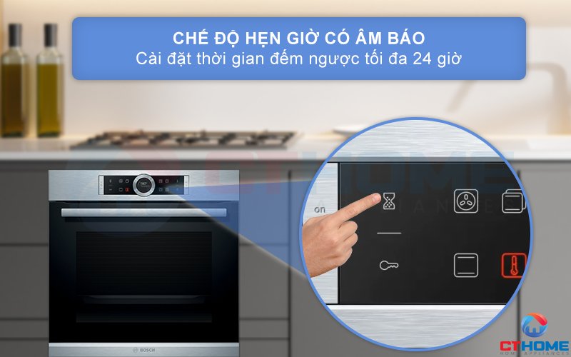 LÒ NƯỚNG ÂM TỦ BOSCH HBG635NS1 SERIE 8 THÉP KHÔNG GỈ 9