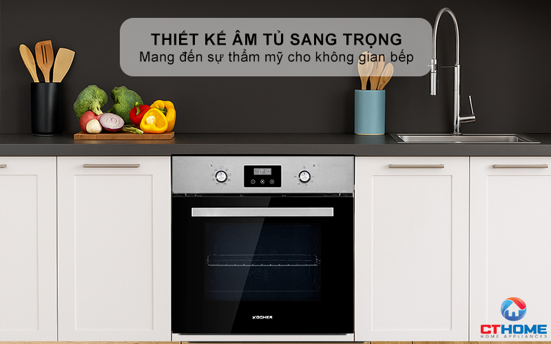 Thiết kế âm tủ sang trọng mang đến sự thẩm mỹ cho không gian bếp