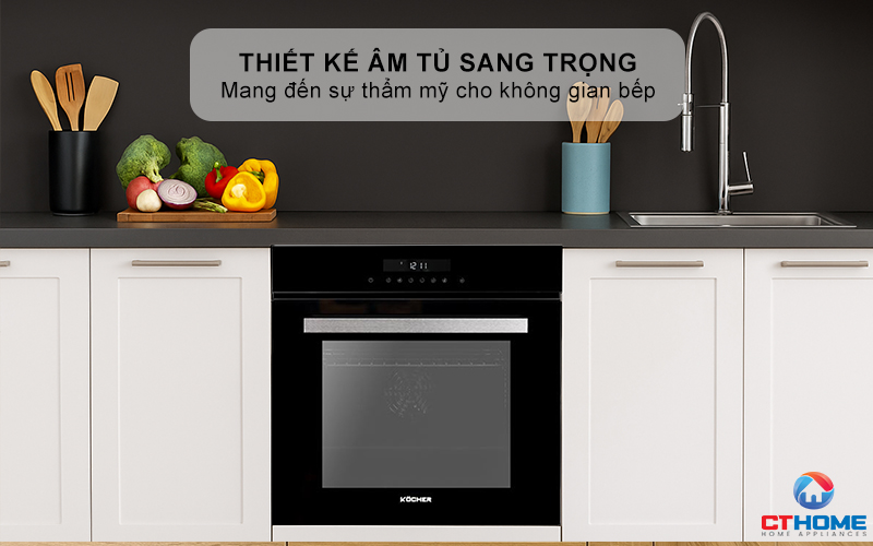 Thiết kế âm tủ sang trọng mang đến sự thẩm mỹ cho không gian bếp