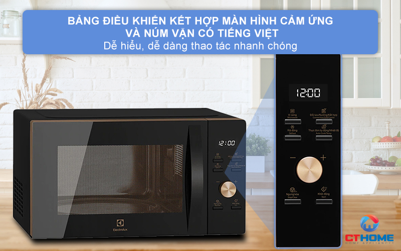 Bảng điều khiển có hướng dẫn tiếng Việt thao tác dễ dàng