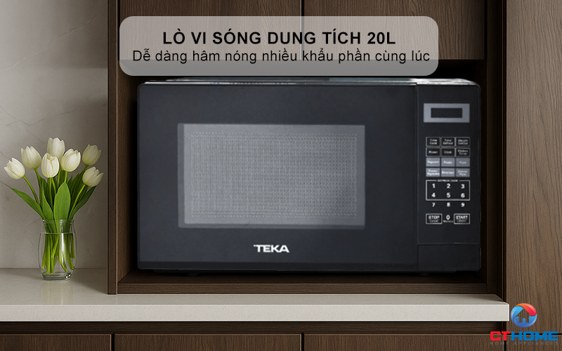 Lò vi sóng dung tích 20L thoải mái sử dụng