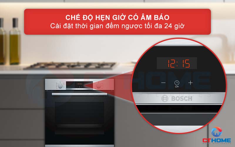 Chế độ hẹn giờ có âm báo, quá trình hẹn giờ tối đa 24 giờ