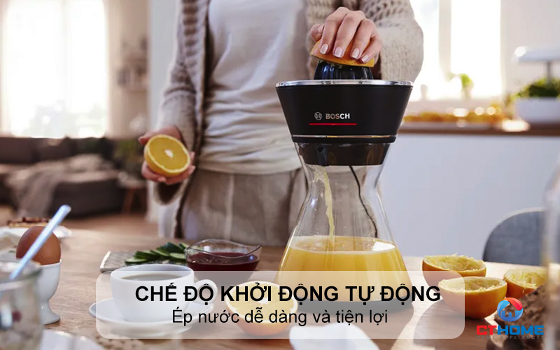 Ép nước dễ dàng và tiện lợi với chế độ khởi động tự động