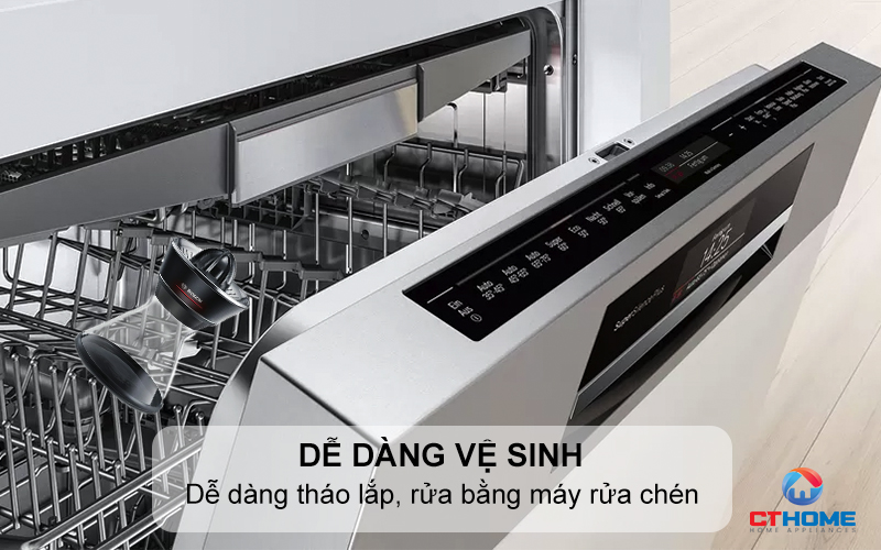 Các bộ phận có thể rửa bằng máy rửa chén