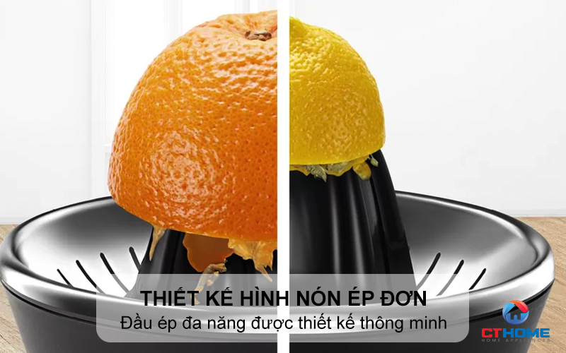 Thiết kế hình nón ép đơn dành cho trái cây lớn và nhỏ