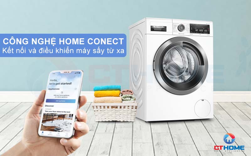 Công nghệ tích hợp Home Connect, kết nối và điều khiển từ xa dễ dàng