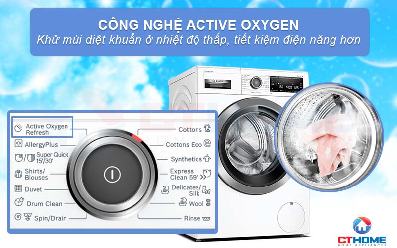 Chương trình ActiveOxygen diệt khuẩn, khử nấm mốc ở nhiệt độ thấp