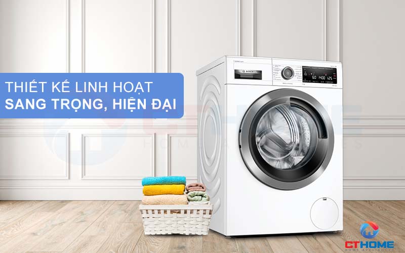 Máy giặt Bosch WAV28L40SG thiết kế linh hoạt, kiểu dáng sang trọng và hiện đại