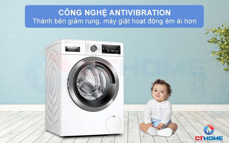 Công nghệ AntiVibration giảm độ ồn hai bên thành máy