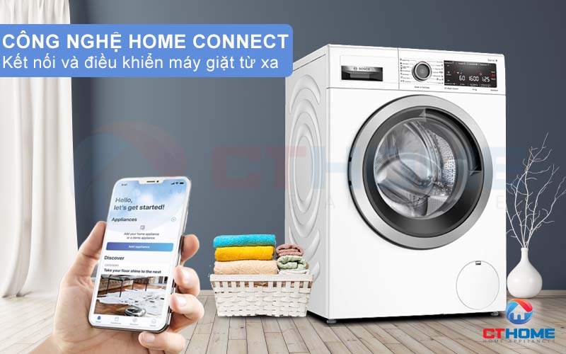 Công nghệ HomeConnect kết nối và điều khiển máy giặt từ xa