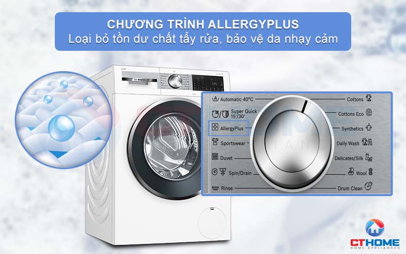 Giặt diệt khuẩn AllergyPLus giúp bảo vệ làn da nhạy cảm của trẻ nhỏ