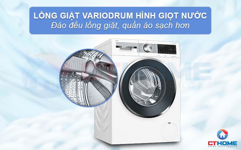 Phân phối nước hiệu quả với lồng giặt VarioDrum