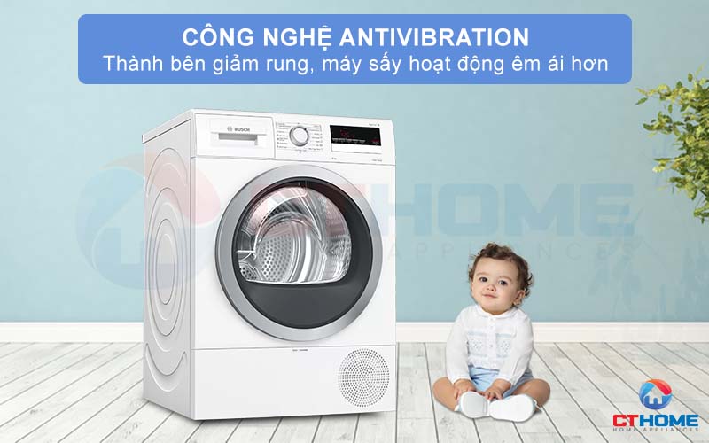 Công nghệ AntiVibration giảm độ ồn hai bên thành máy