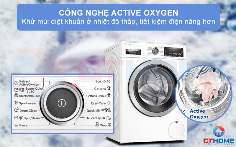 Chương trình ActiveOxygen diệt khuẩn, khử nấm mốc ở nhiệt độ thấp