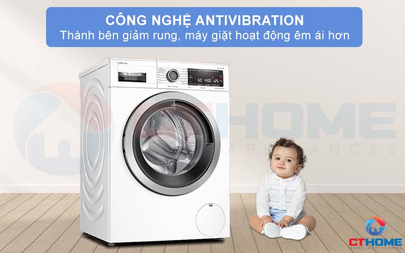 Công nghệ AntiVibration giảm độ ồn hai bên thành máy