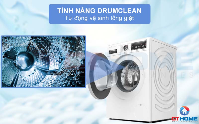 Kích hoạt Drum Clean để tự động vệ sinh sạch sẽ lồng giặt