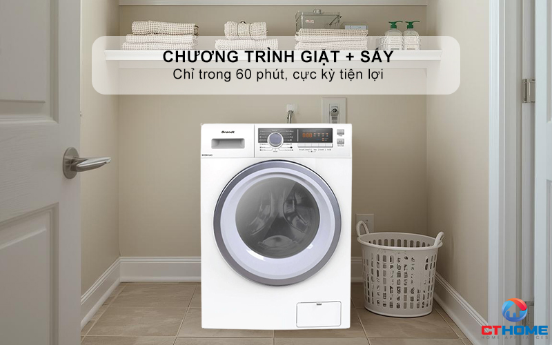 Chương trình giặt + sấy trong vòng 60 phút