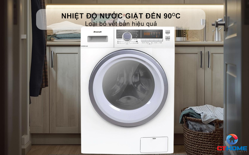 Nhiệt độ nước giặt: từ lạnh đến 90°C, loại bỏ vết bẩn hiệu quả