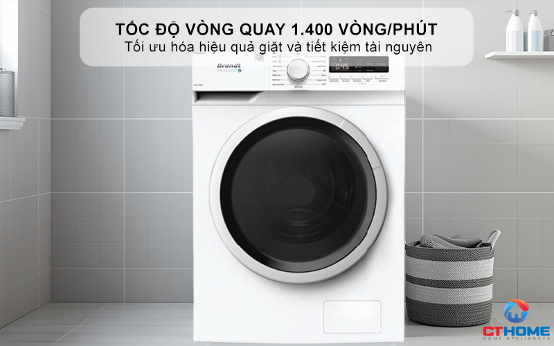 Tốc độ vòng quay 1.400 vòng/phút, giảm thời gian phơi