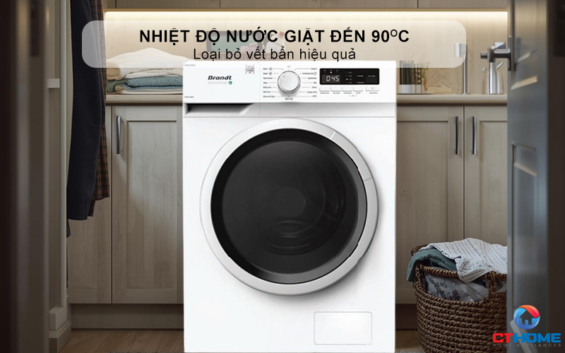 Nhiệt độ nước giặt: từ lạnh đến 90°C, loại bỏ vết bẩn hiệu quả