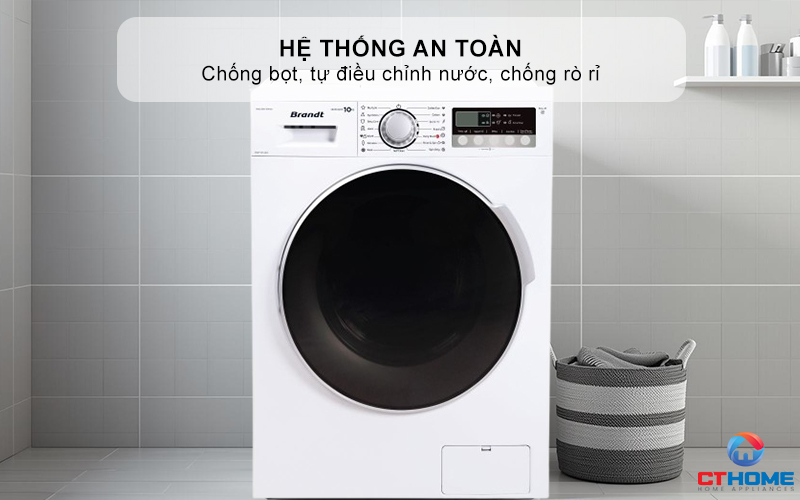 Hệ thống an toàn: chống bọt, tự điều chỉnh nước, chống rò rỉ