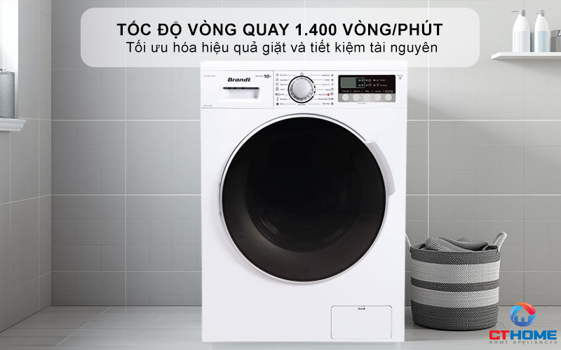 Tốc độ vòng quay 1.400 vòng/phút, giảm thời gian phơi