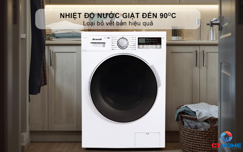 Nhiệt độ nước giặt: từ lạnh đến 90°C, loại bỏ vết bẩn hiệu quả