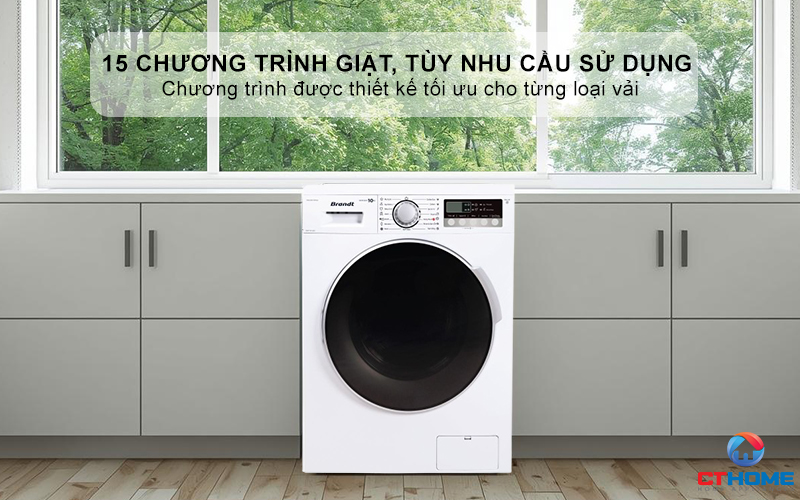 15 Chương trình giặt, tùy nhu cầu sử dụng