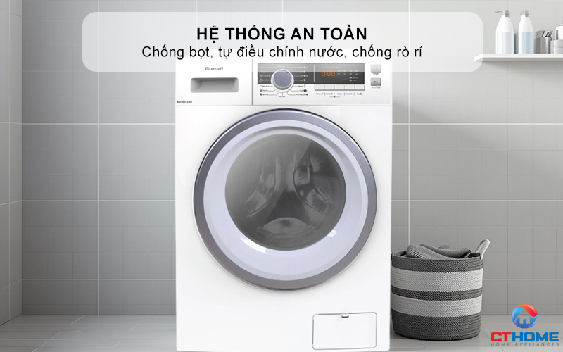 Hệ thống an toàn: chống bọt, tự điều chỉnh nước, chống rò rỉ