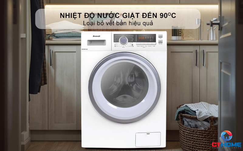 Nhiệt độ nước giặt: từ lạnh đến 90°C, loại bỏ vết bẩn hiệu quả
