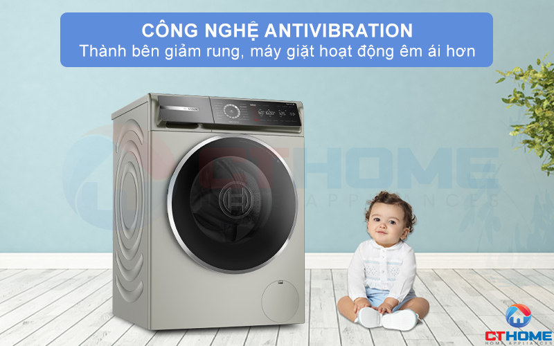 MÁY GIẶT BOSCH WGB2560X0 10KG SERIE 8 MÀU BẠC 1600PRM 12