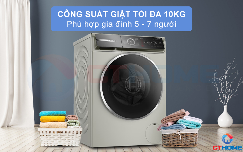 MÁY GIẶT BOSCH WGB2560X0 10KG SERIE 8 MÀU BẠC 1600PRM 3