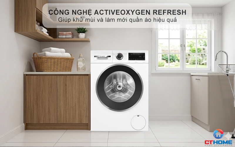 Công nghệ ActiveOxygen Refresh giúp khử mùi và làm mới quần áo hiệu quả
