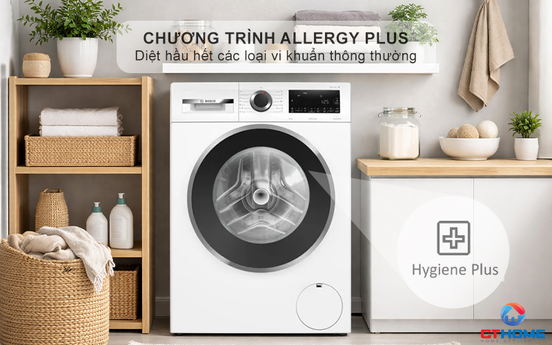 Chế độ giặt AllergyPlus dành riêng cho người dễ bị dị ứng