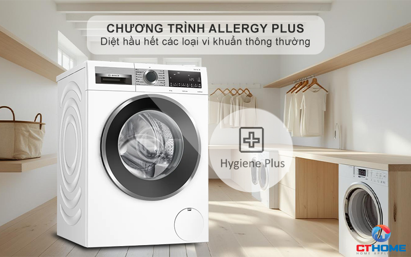 Chương trình Allergy Plus giúp diệt hầu hết các loại vi khuẩn thông thường