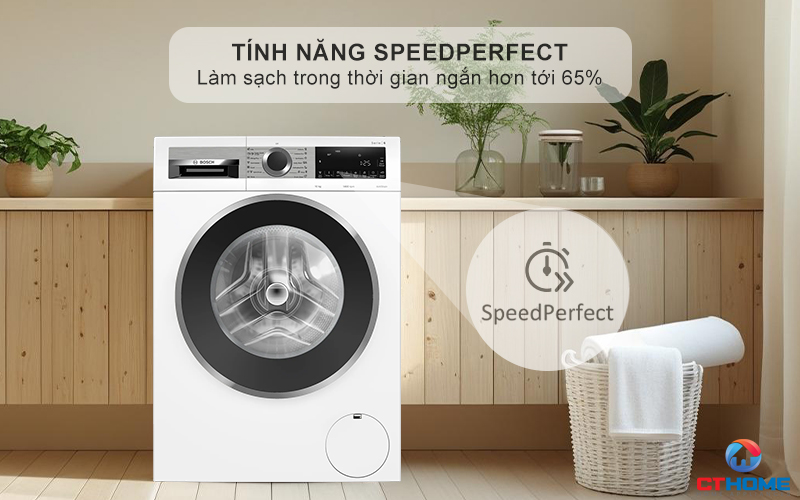 Làm sạch hoàn hảo trong thời gian ngắn hơn tới 65%