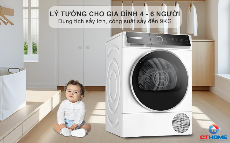 Lý tưởng cho các hộ gia đình từ 4 - 6 người