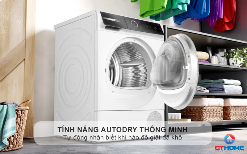 Tự động nhận biết khi nào đồ giặt đã khô