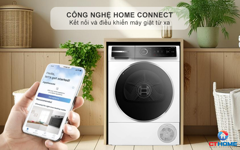 Kết nối từ xa “Home connect” giúp thao tác tiện lợi, tiết kiệm thời gian
