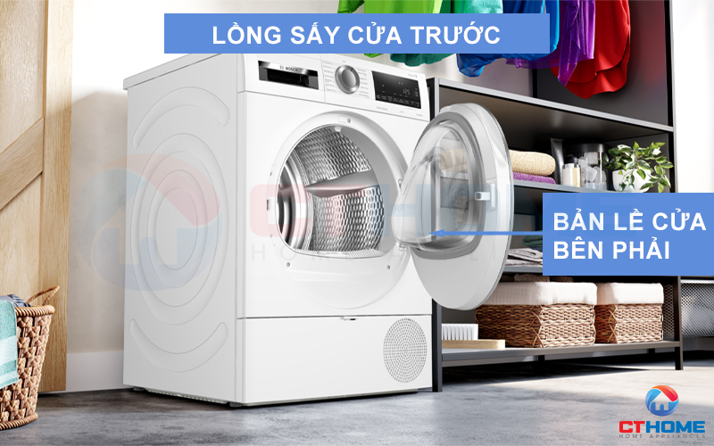 MÁY SẤY BƠM NHIỆT BOSCH WQG233C90 8KG SERIE 6  3