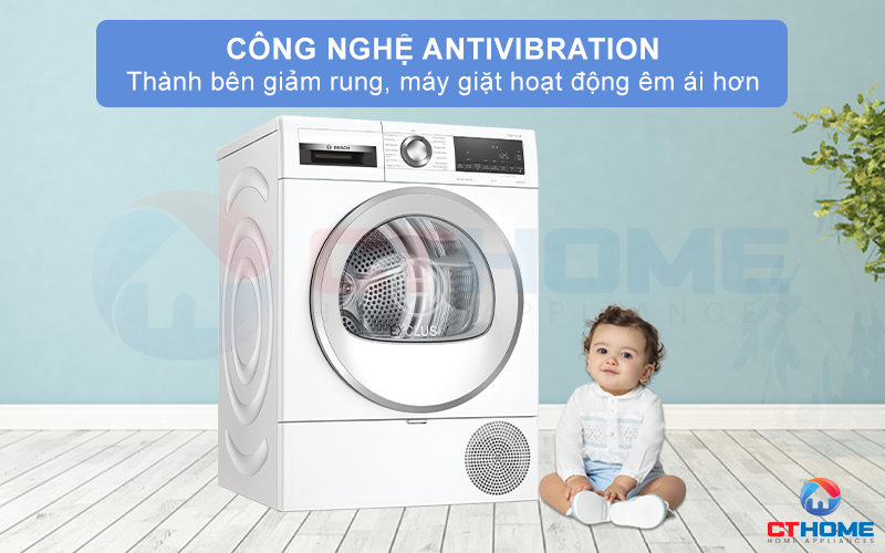 MÁY SẤY BƠM NHIỆT BOSCH WQG233C90 8KG SERIE 6  13