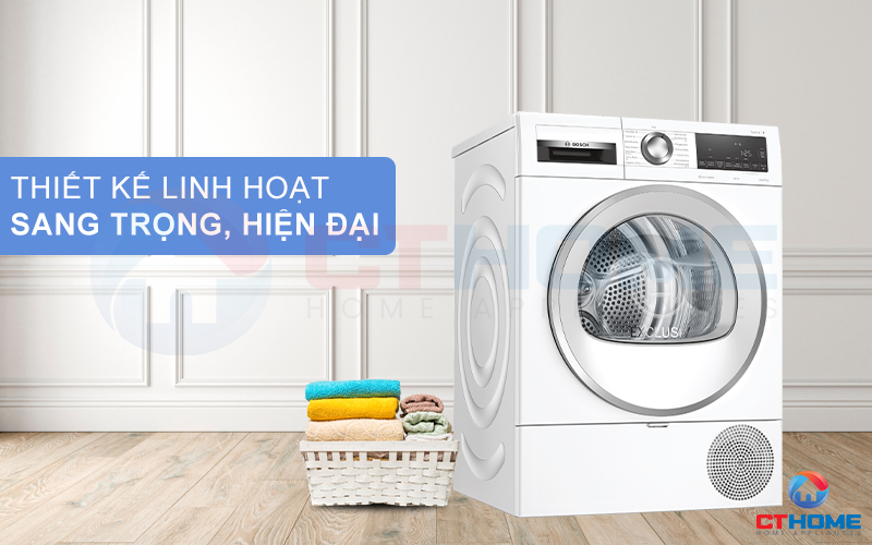 MÁY SẤY BƠM NHIỆT BOSCH WQG233C90 8KG SERIE 6  1