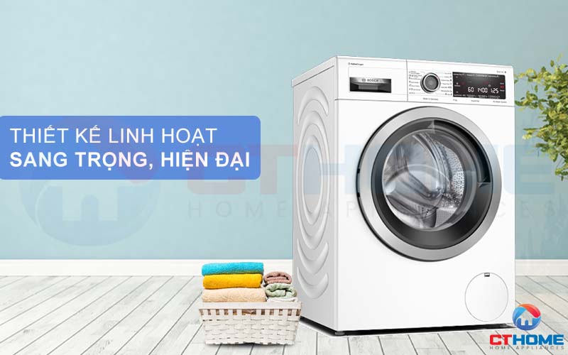 Máy giặt Bosch WAV28L91BY thiết kế linh hoạt, kiểu dáng sang trọng và hiện đại