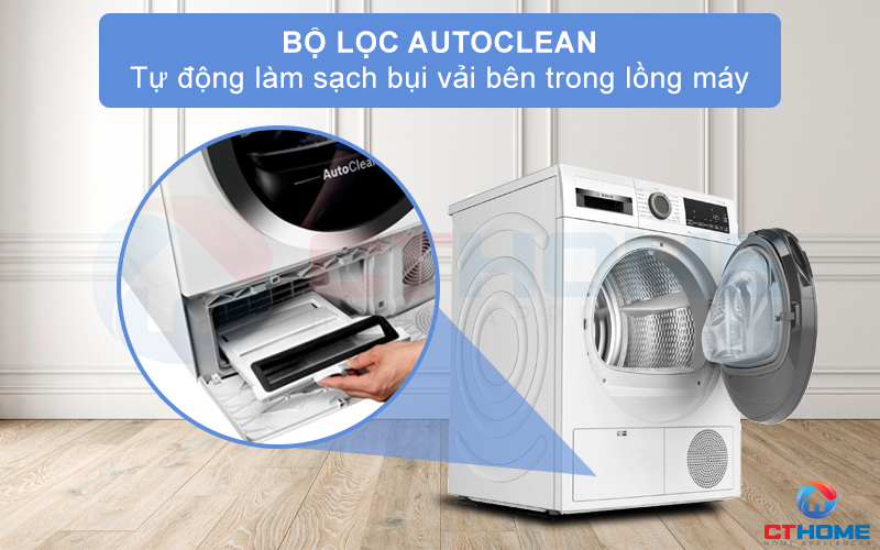 Công nghệ Auto Clean bụi vải trên quần áo được làm sạch tối ưu