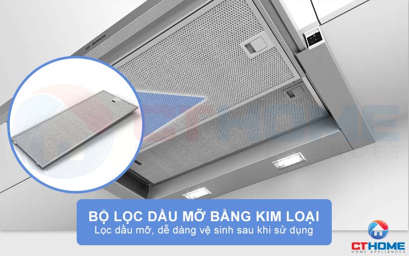 Đảm bảo hiệu suất hút tối đa với bộ lọc dầu mỡ và chất rắn bằng kim loại