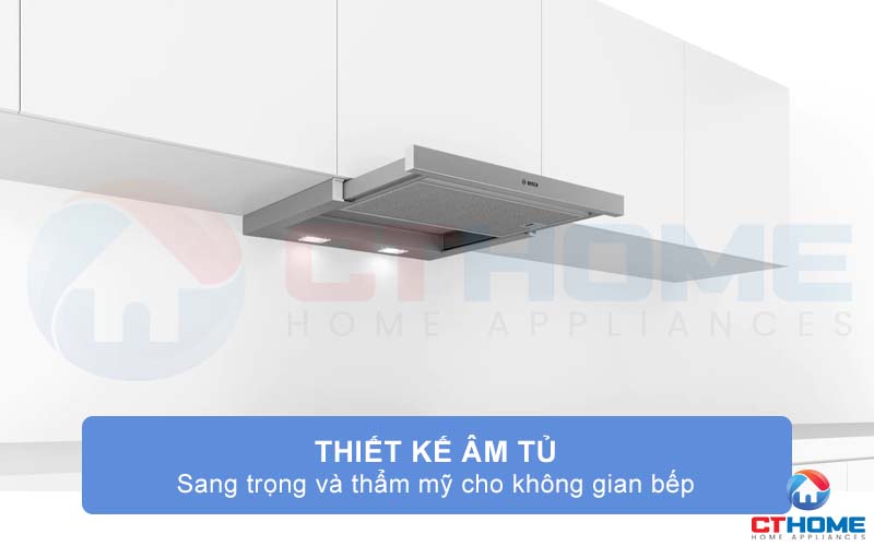 Máy hút mùi âm tủ Bosch DFM063W56B seri 2 là dòng máy sang trọng có thiết kế tiện lợi để lắp vào tủ nhà bếp